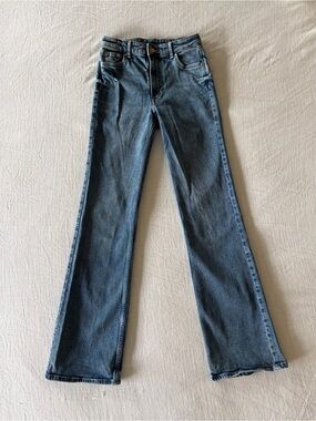 H&M High Rise Boot-Cut Jeans, medium marble wash